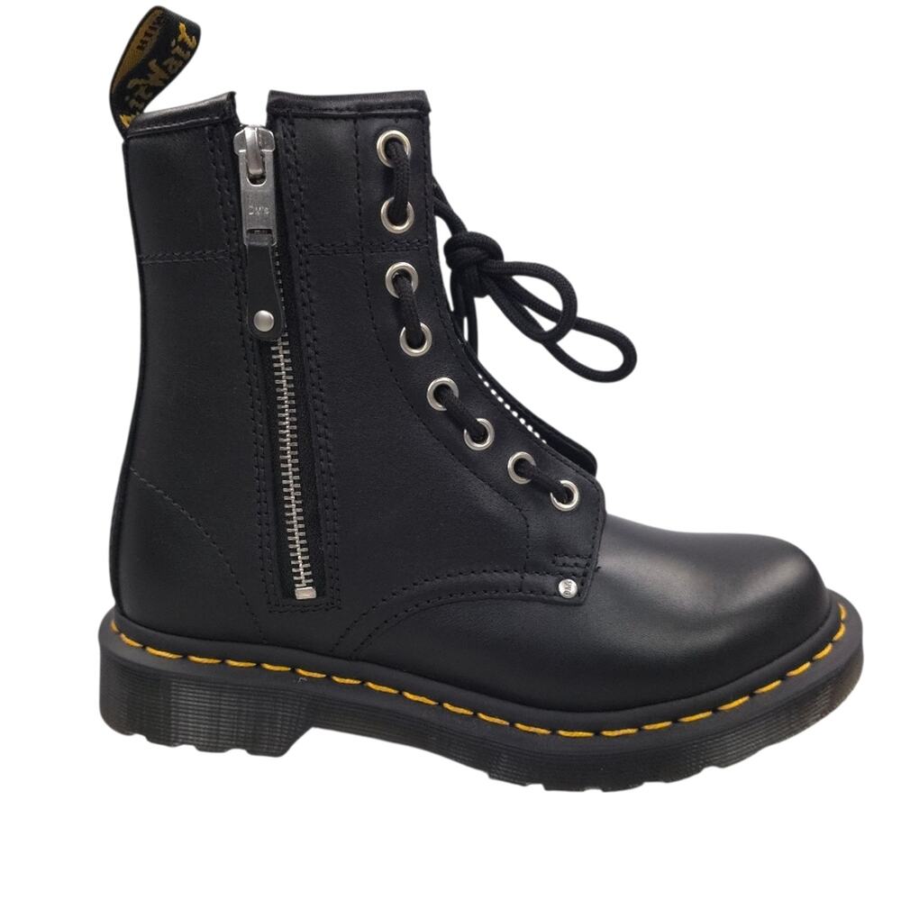 Dr. Martens 1460 Boots Double Zip Leather Lace Up NWOB